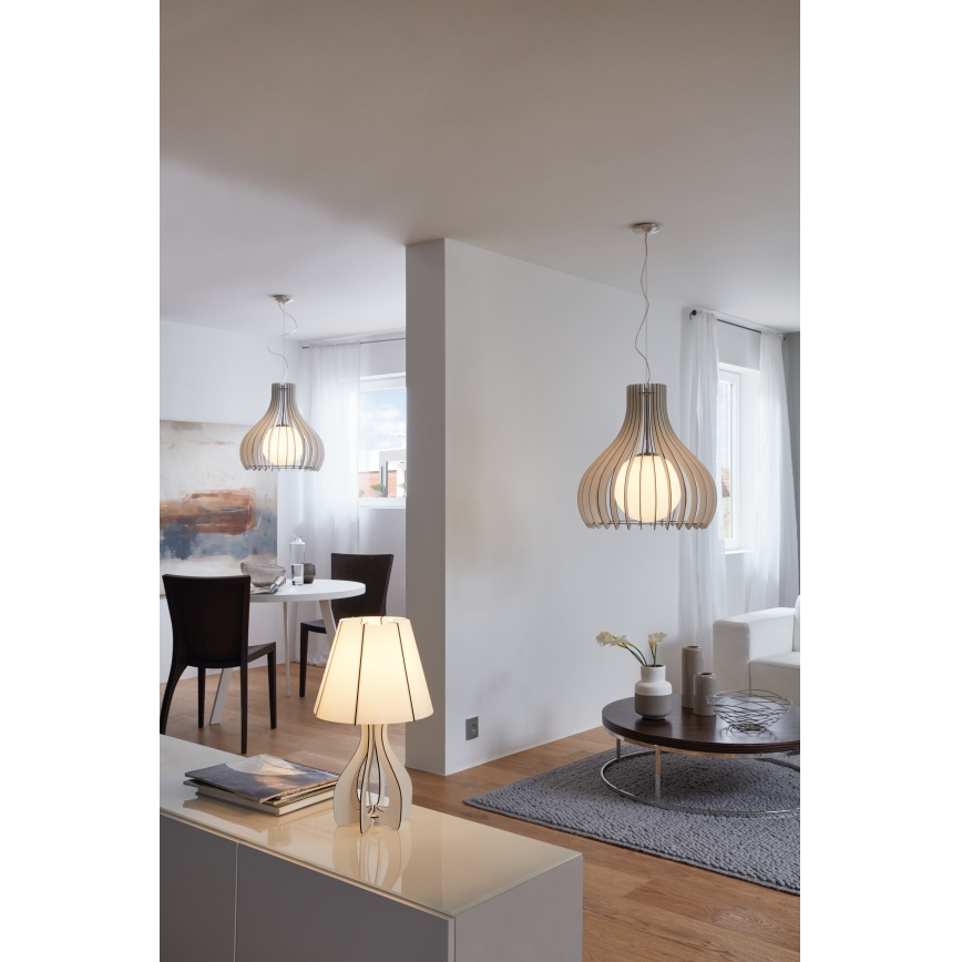 Eglo 96211 - TINDORI pendant lamp on cable 1xE27/60W/230V Ø 50 cm white