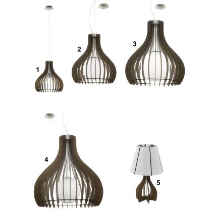 Eglo 96219 - Chandelier TINDORI 1xE27/60W/230V