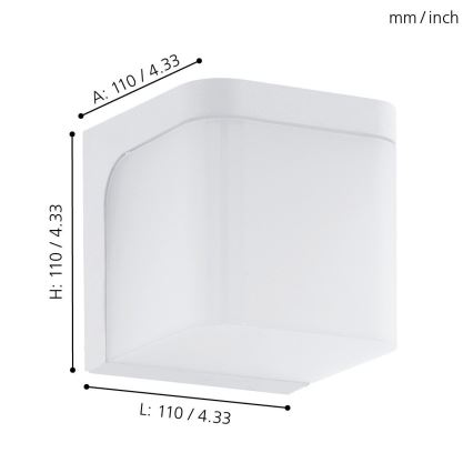 Eglo - LED Outdoor wall light LED/4,9W/230V IP44
