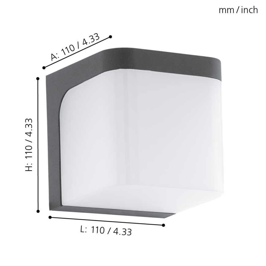 Eglo - LED Outdoor wall light LED/4,9W/230V IP44