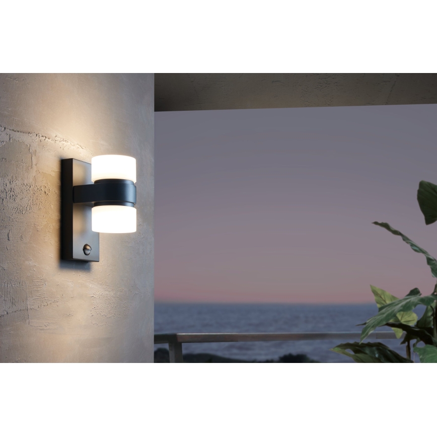 Eglo - LED outdoor wall light with a sensor 2xLED/6W