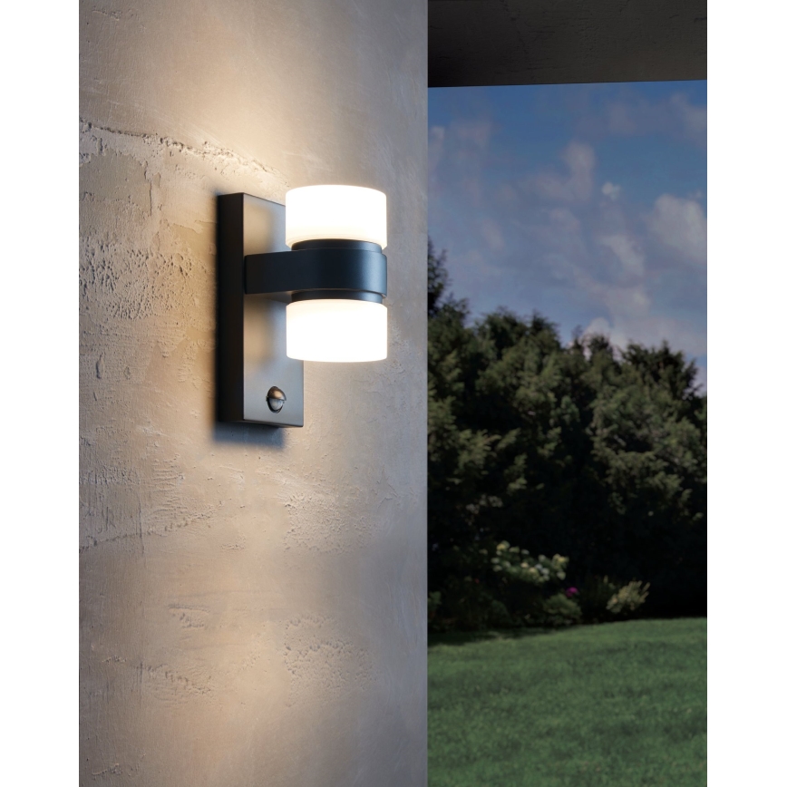 Eglo - LED outdoor wall light with a sensor 2xLED/6W