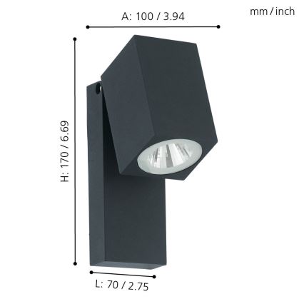 Eglo - LED outdoor wall light LED/5W/230V