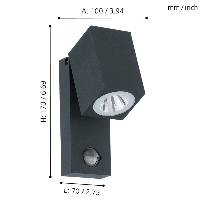 Eglo - LED outdoor wall light with a sensor LED/5W/230V