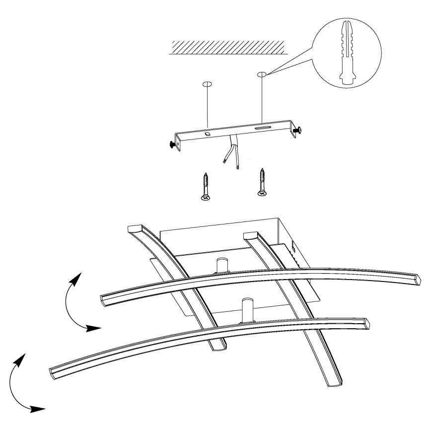 Eglo - LED Surface-mounted chandelier 4xLED/5W/230V
