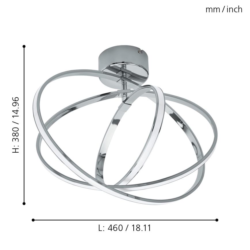 Eglo - LED ceiling light 3xLED/12W+14W+9W/230V