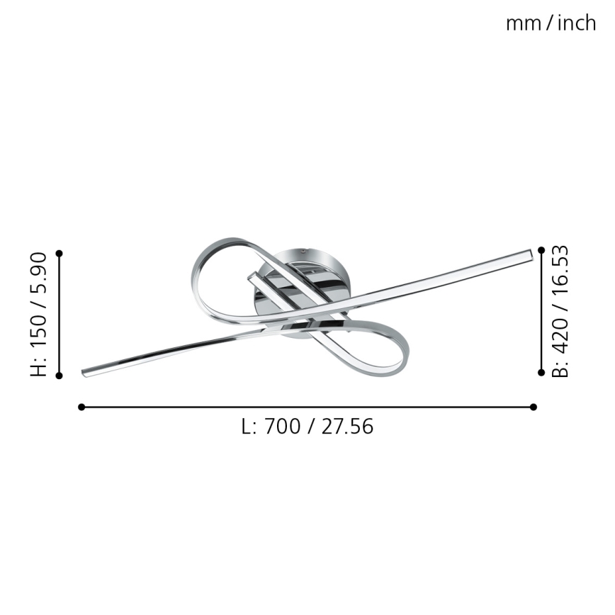 Eglo - LED Surface-mounted chandelier 2xLED/10W/230V