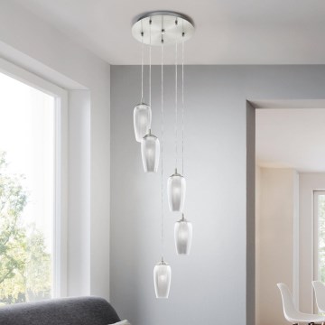 Eglo 96345 - LED Chandelier on a string FARSALA 5xG9/2.5W/230V