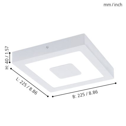Eglo - LED Outdoor ceiling light LED/16,5W/230V IP44