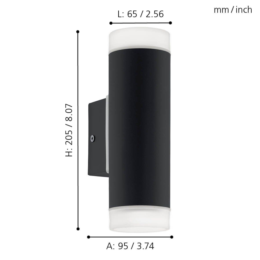 Eglo - LED outdoor wall light 2xGU10/5W