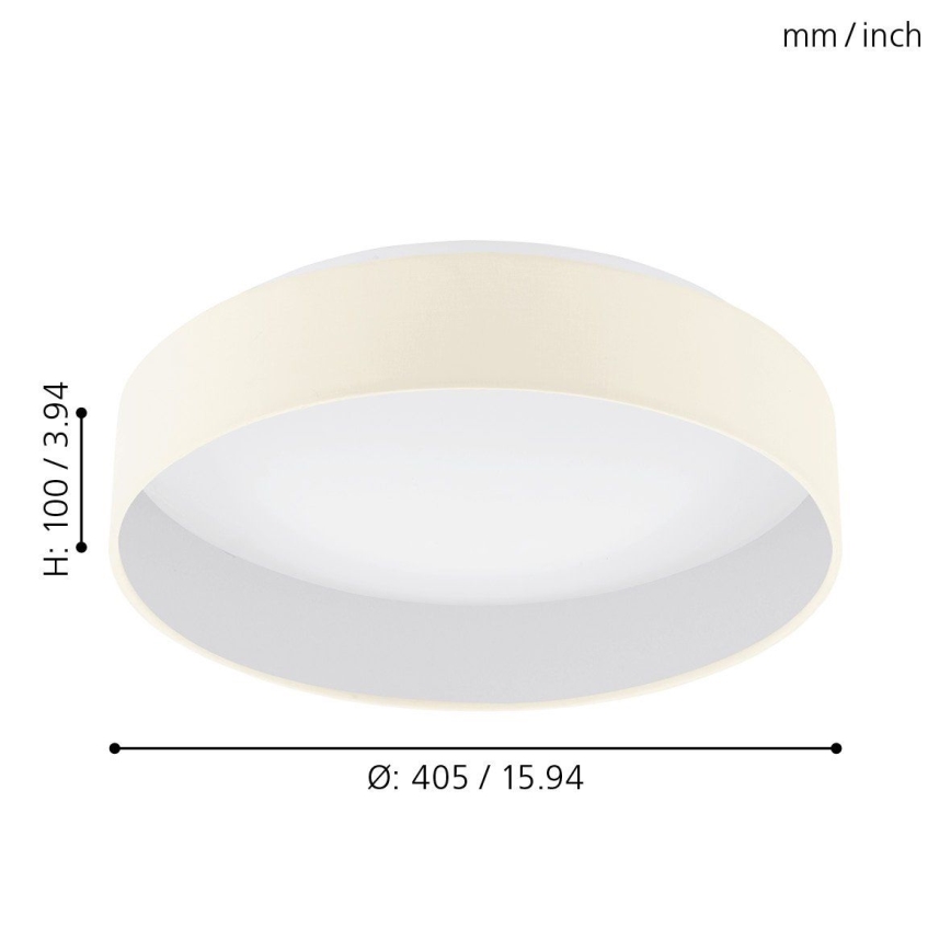 Eglo - LED Dimmable ceiling light 1xLED/18W/230V beige