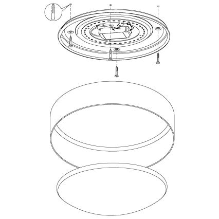 Eglo - LED Dimmable ceiling light 1xLED/18W/230V beige