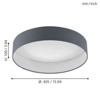 Eglo - LED Dimmable ceiling light 1xLED/18W/230V
