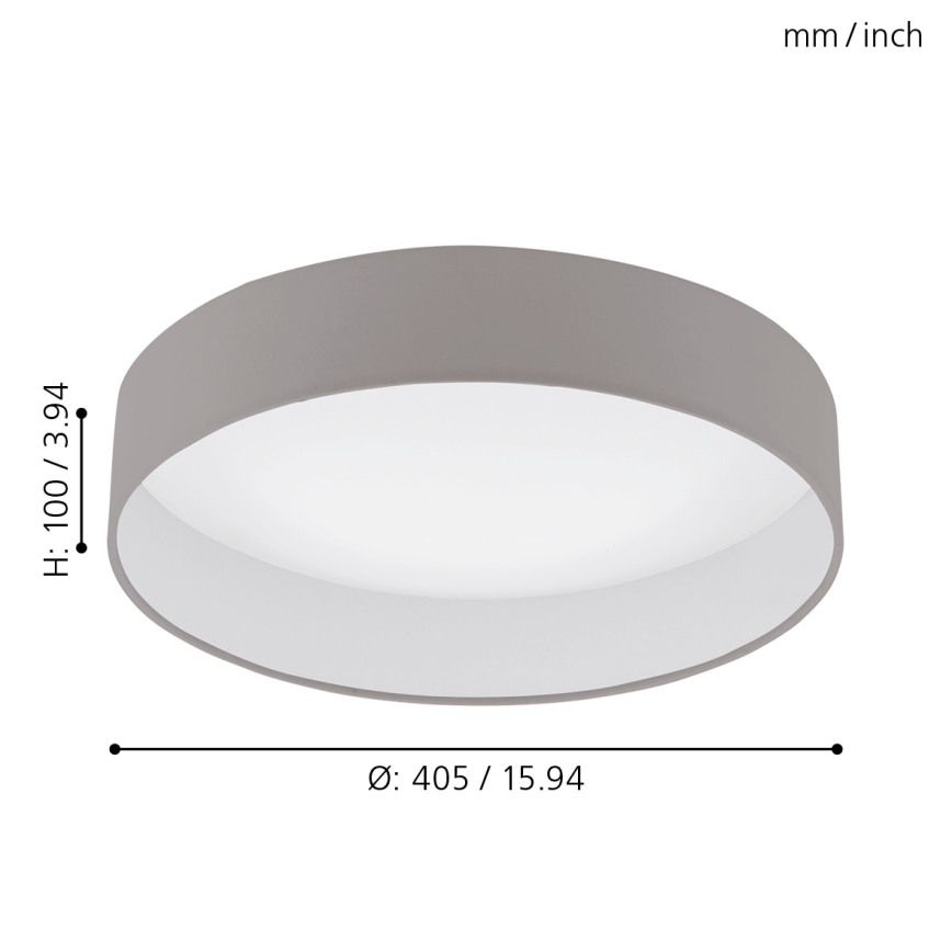 Eglo - Dimmable LED Ceiling Light, 18W, 230V