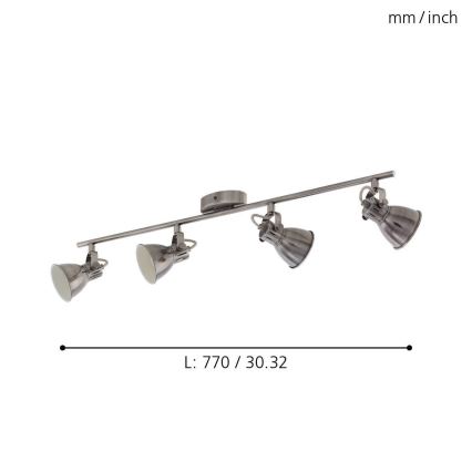 Eglo - LED spotlight 4xGU10/3.3W/230V