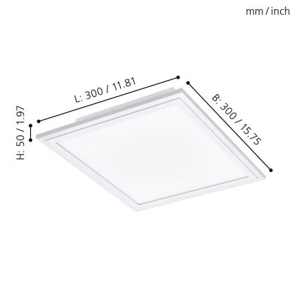 Eglo - LED RGBW Dimmable light SALOBRENA-C LED/16W + remote control