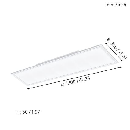 Eglo - LED RGBW Dimmable light SALOBRENA-C LED/31W + remote control