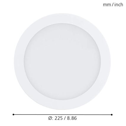 Eglo - LED RGBW Dimmable recessed light FUEVA-C LED/15,6W/230V