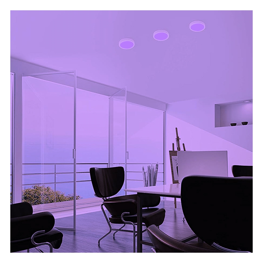 Eglo - LED RGBW Dimmable ceiling light FUEVA-C LED/15,6W/230V Bluetooth
