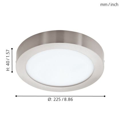 Eglo - LED RGBW Dimmable ceiling light FUEVA-C LED/15,6W/230V Bluetooth