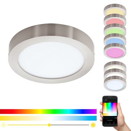 Eglo - LED RGBW Dimmable ceiling light FUEVA-C LED/21W/230V Bluetooth