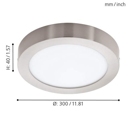 Eglo - LED RGBW Dimmable ceiling light FUEVA-C LED/21W/230V Bluetooth