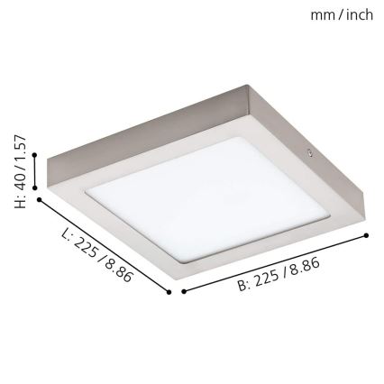 Eglo - LED RGBW Dimmable ceiling light FUEVA-C LED/15,6W/230V Bluetooth