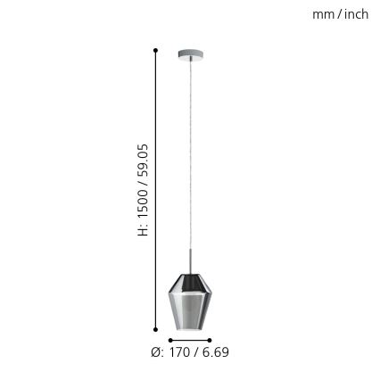 Eglo - Pendant light 1xE27/28W/230V
