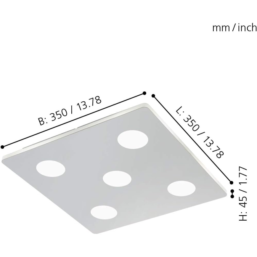 Eglo - LED bathroom ceiling light 5xLED/4,5W/230V