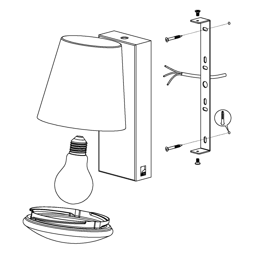 Eglo - Outdoor wall light 1xE27/10W/230V