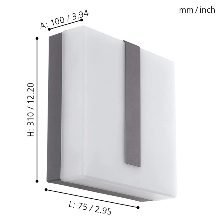 Eglo - LED Dimmable outdoor wall light TORAZZA-C LED/14W/230V IP44