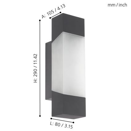 Eglo - Outdoor LED wall light LED/4,8W/230V
