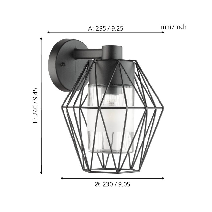 Eglo - Outdoor wall light 1xE27/60W/230V