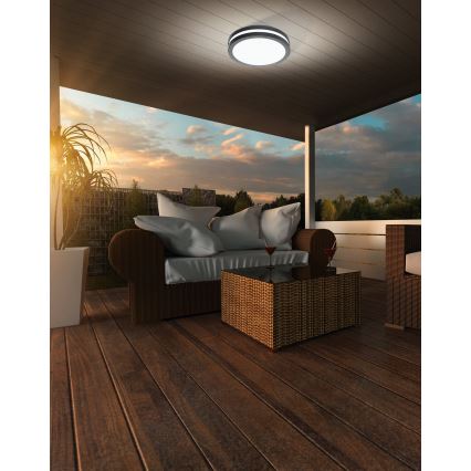 Eglo - LED Dimmable bathroom ceiling light LOCANA-C LED/14W/230V Bluetooth IP44 anthracite