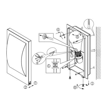 Eglo 97239 - LED Dimmable Outdoor Fixture VERRES-C 1xE27/9W/230V IP44 matte chrome