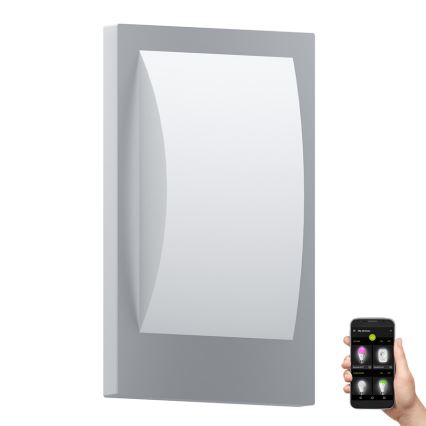 Eglo - LED Dimmable outdoor wall light 1xE27/9W/230V IP44 matte chrome