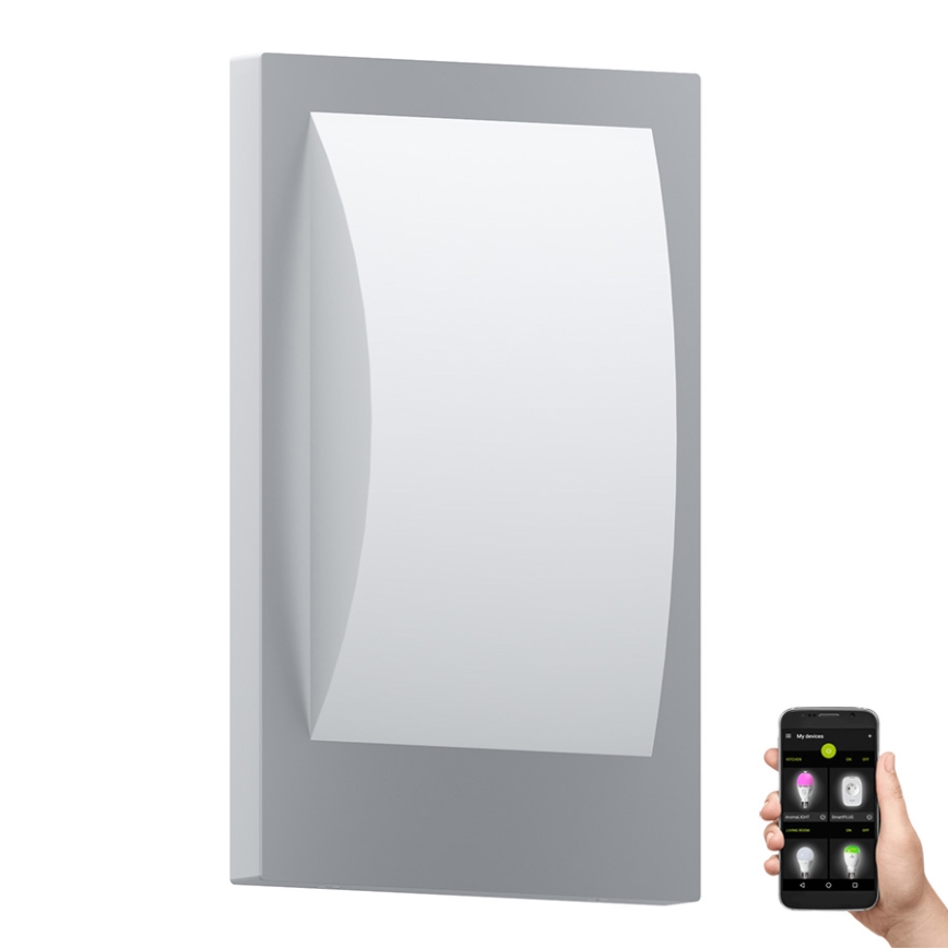 Eglo - LED Dimmable outdoor wall light 1xE27/9W/230V IP44 matte chrome