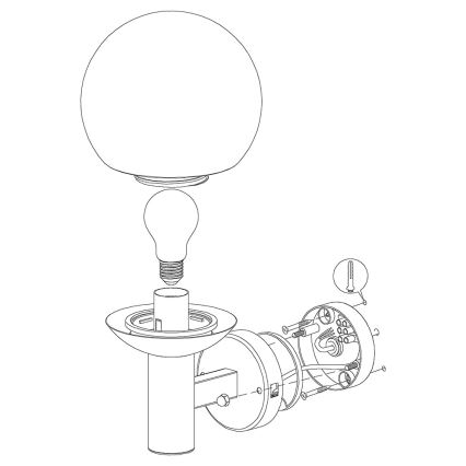 Eglo - LED Dimmable outdoor wall light NISIA-C 1xE27/9W/230V IP44