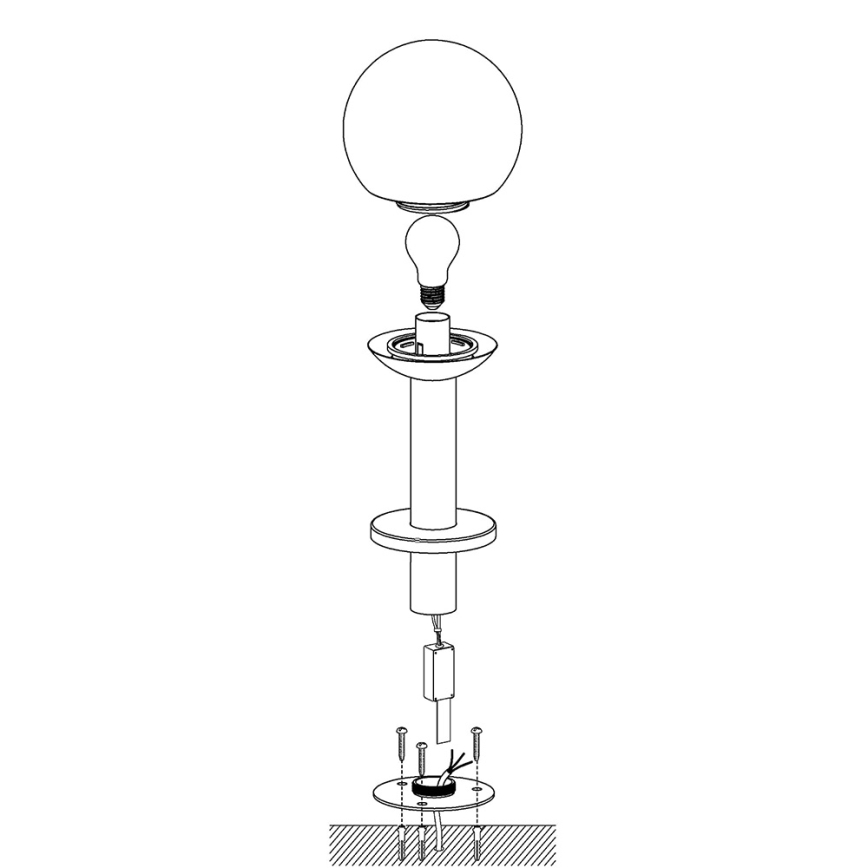 Eglo - LED Dimmable outdoor lamp NISIA-C 1xE27/9W/230V 525 mm IP44