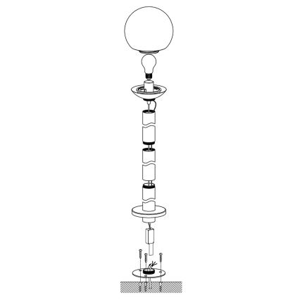 Eglo 97249 - NISIA-C LED Dimmable Outdoor Lamp 1x E27/9W/230V 980 mm IP44