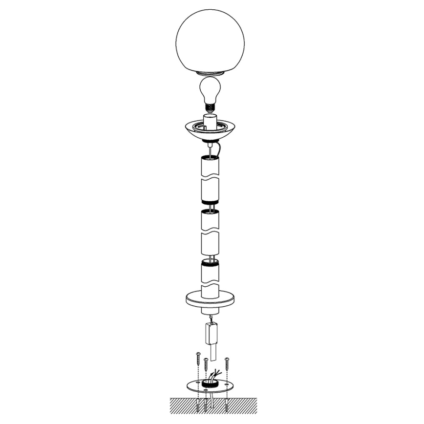 Eglo 97249 - NISIA-C LED Dimmable Outdoor Lamp 1x E27/9W/230V 980 mm IP44