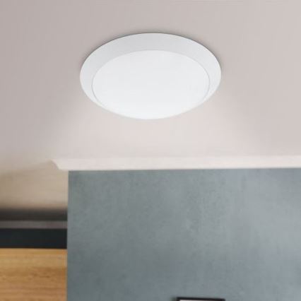 Eglo 97254 - PILONE LED Bathroom Ceiling Light, 11W, 230V, White, IP44