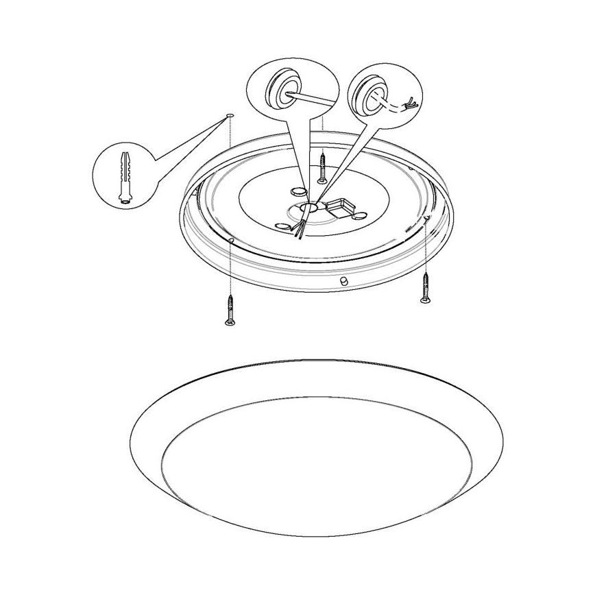 Eglo 97254 - PILONE LED Bathroom Ceiling Light, 11W, 230V, White, IP44