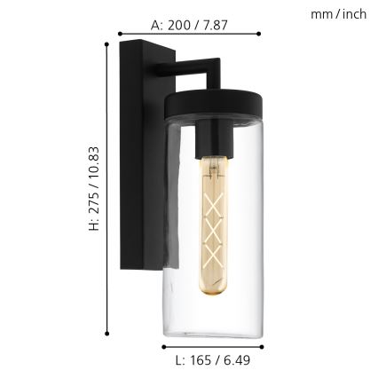 Eglo - Outdoor wall light 1xE27/60W/230V