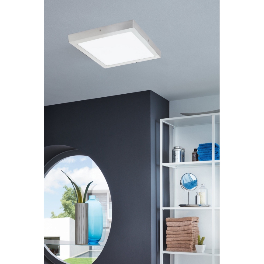 Eglo - LED ceiling light 1xLED/25W/230V silver angular