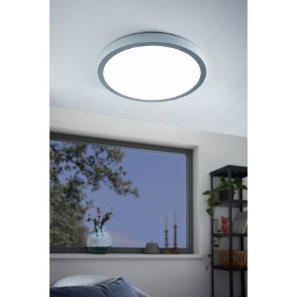 Eglo - LED ceiling light 1xLED/25W/230V silver round 4000K