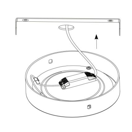 Eglo - LED ceiling light 1xLED/25W/230V silver round 4000K