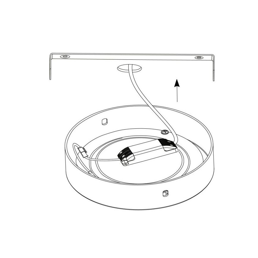 Eglo - LED ceiling light 1xLED/25W/230V silver round 4000K