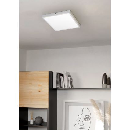 Eglo - LED Ceiling Light LED/25W/230V, White, Square, 4000K, 40x40 cm
