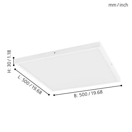 Eglo - Dimmable LED Ceiling Light LED/25W/230V 50x50 cm